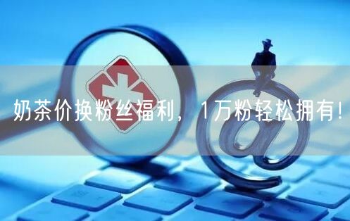 奶茶价换粉丝福利，1万粉轻松拥有！