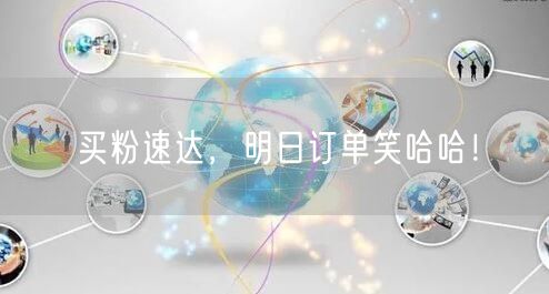 买粉速达，明日订单笑哈哈！