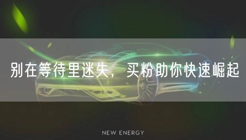 别在等待里迷失，买粉助你快速崛起