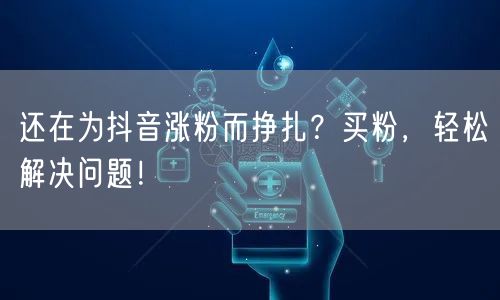 还在为抖音涨粉而挣扎？买粉，轻松解决问题！