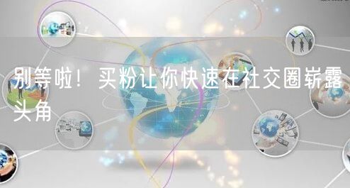 别等啦！买粉让你快速在社交圈崭露头角