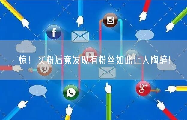 惊！买粉后竟发现有粉丝如此让人陶醉！