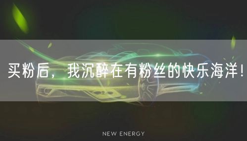 买粉后，我沉醉在有粉丝的快乐海洋！