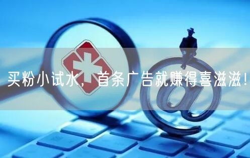 买粉小试水，首条广告就赚得喜滋滋！