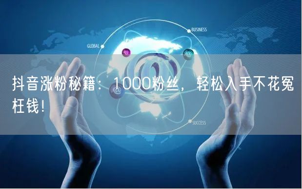 抖音涨粉秘籍：1000粉丝，轻松入手不花冤枉钱！
