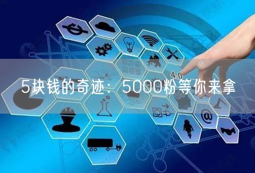 5块钱的奇迹：5000粉等你来拿