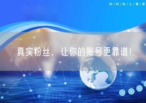 真实粉丝，让你的账号更靠谱！