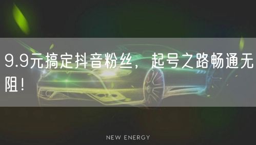 9.9元搞定抖音粉丝，起号之路畅通无阻！