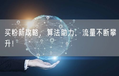 买粉新攻略，算法助力，流量不断攀升！