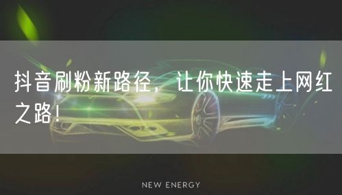抖音刷粉新路径，让你快速走上网红之路！