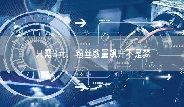 只需3元，粉丝数量飙升不是梦