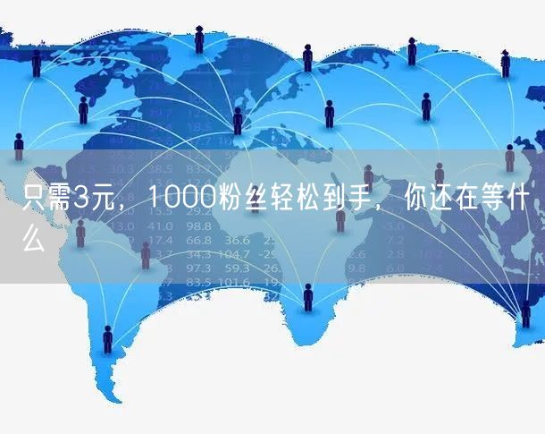 只需3元，1000粉丝轻松到手，你还在等什么