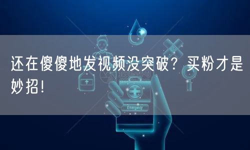 还在傻傻地发视频没突破？买粉才是妙招！