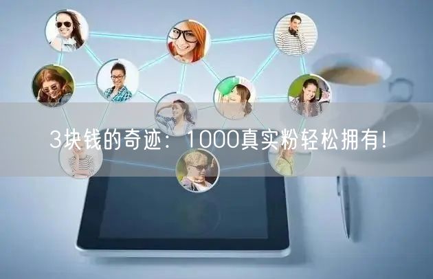 3块钱的奇迹：1000真实粉轻松拥有！