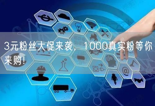 3元粉丝大促来袭，1000真实粉等你来购！