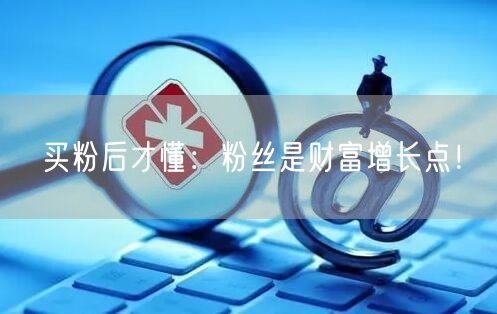 买粉后才懂：粉丝是财富增长点！