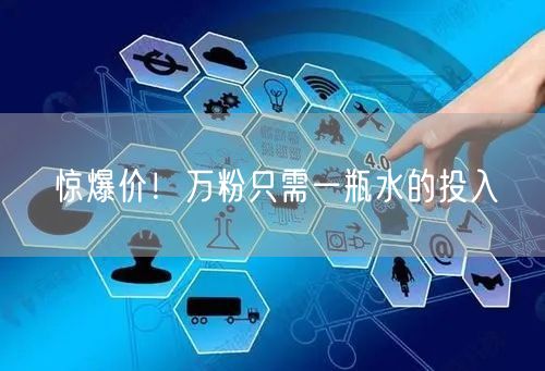 惊爆价！万粉只需一瓶水的投入