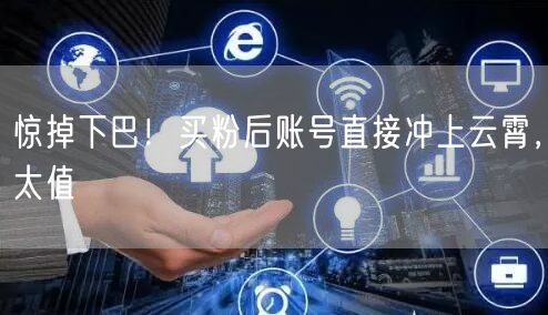 惊掉下巴！买粉后账号直接冲上云霄，太值