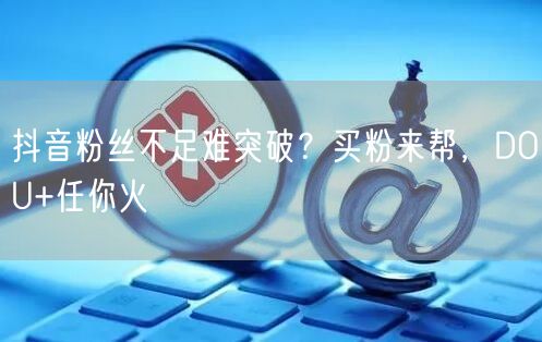 抖音粉丝不足难突破？买粉来帮，DOU+任你火