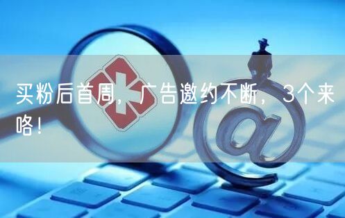 买粉后首周，广告邀约不断，3个来咯！