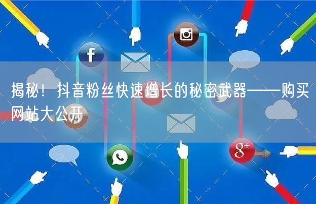 揭秘！抖音粉丝快速增长的秘密武器——购买网站大公开