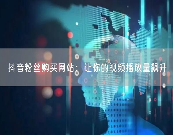 抖音粉丝购买网站：让你的视频播放量飙升